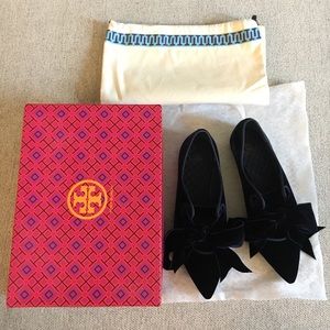 SOLD! Tory Burch | Clara Flat | Velvet Navy